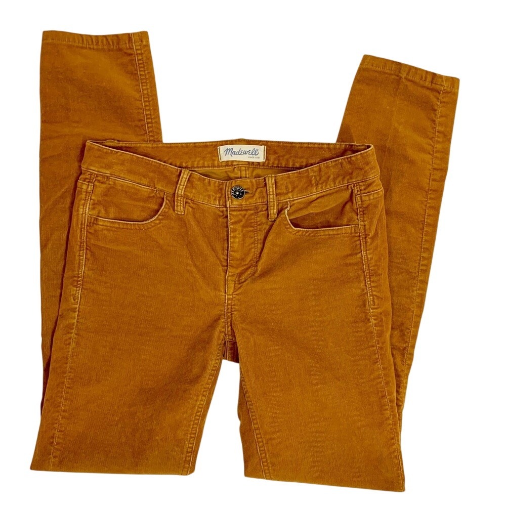 Madewell Goldenrod Corduroy Skinny Pant Size 25x32